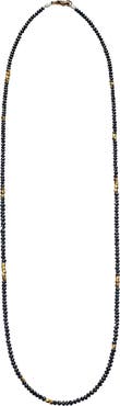 Sethi Couture Noir Black Diamond & Gold Bead Necklace