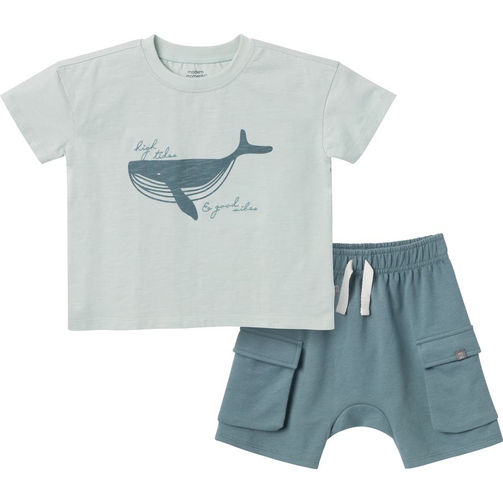 Modern Moments™ By Gerber Top And Cargo Shorts Set In Light Blue