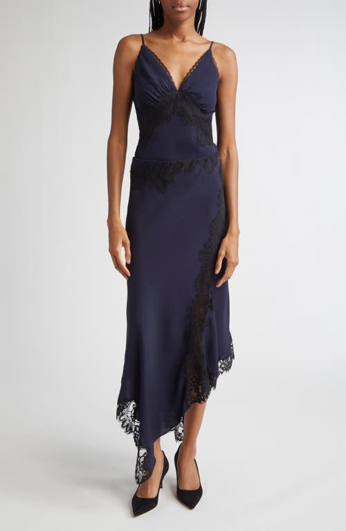 Veronica Beard Womens Navy Hartley Asymmetric Woven Midi Skirt In Blue