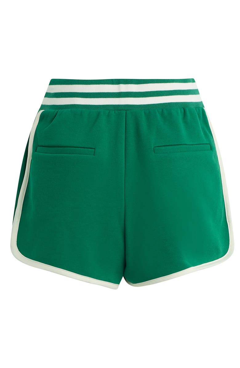 Favorite Daughter Ivy League Rugby Shorts, Alternate, color, Emerald