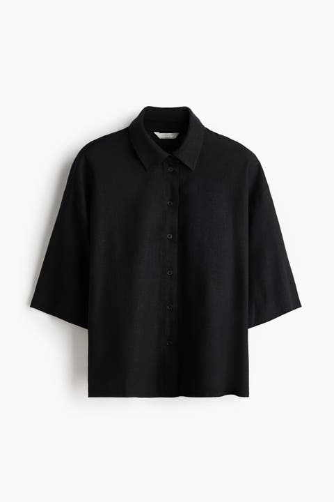 Oversized Linen-blend Shirt