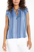 Liverpool Ruffle Flutter Sleeve Top