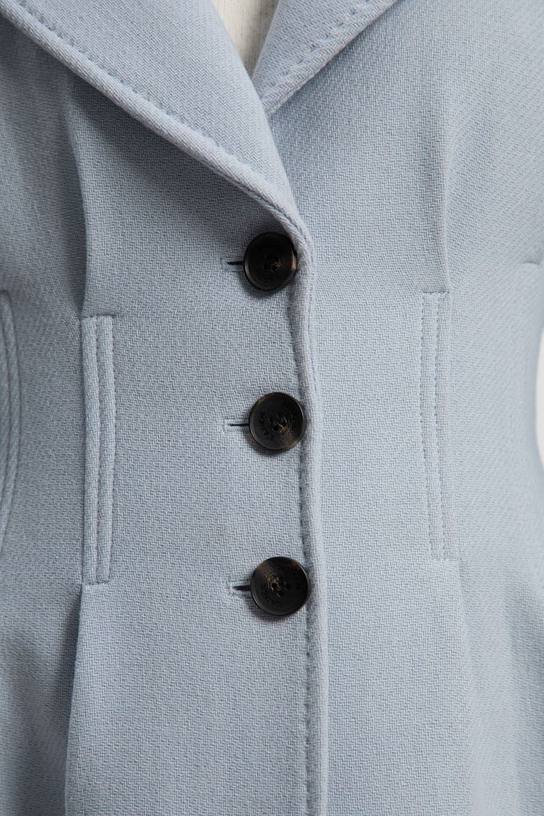 Petite Wool Corset Detail Maxi Coat, Alternate, color, Pale Blue