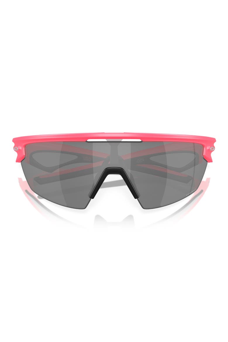 Gender Inclusive Sphaera 36mm Polarized Rectangle Sunglasses, Alternate, color, MATTE NEON PINK / PRIZM BLACK
