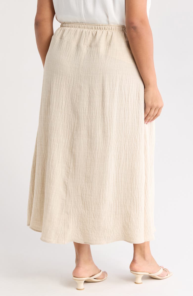 MAX STUDIO Textured Drawstring Skirt, Alternate, color, Ht Oatmeal
