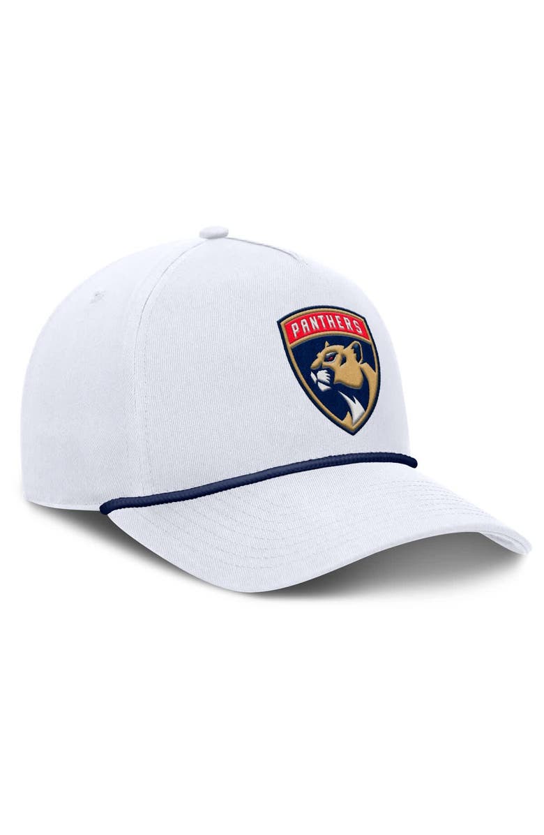 FANATICS Men's Fanatics White Florida Panthers Rope A-Frame Adjustable Hat, Alternate, color, 
