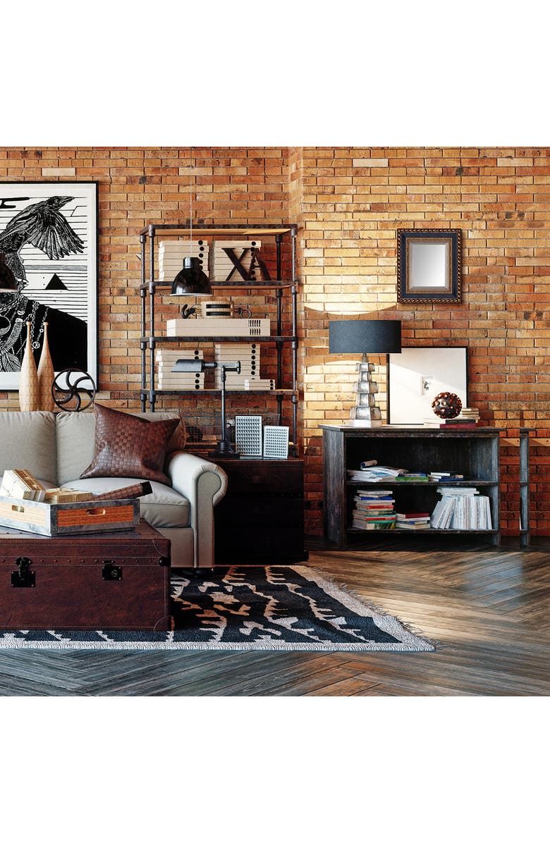 OVERSTOCK ART Verona Black and Gold Braid Framed Mirror - 8"x10", Alternate, color,