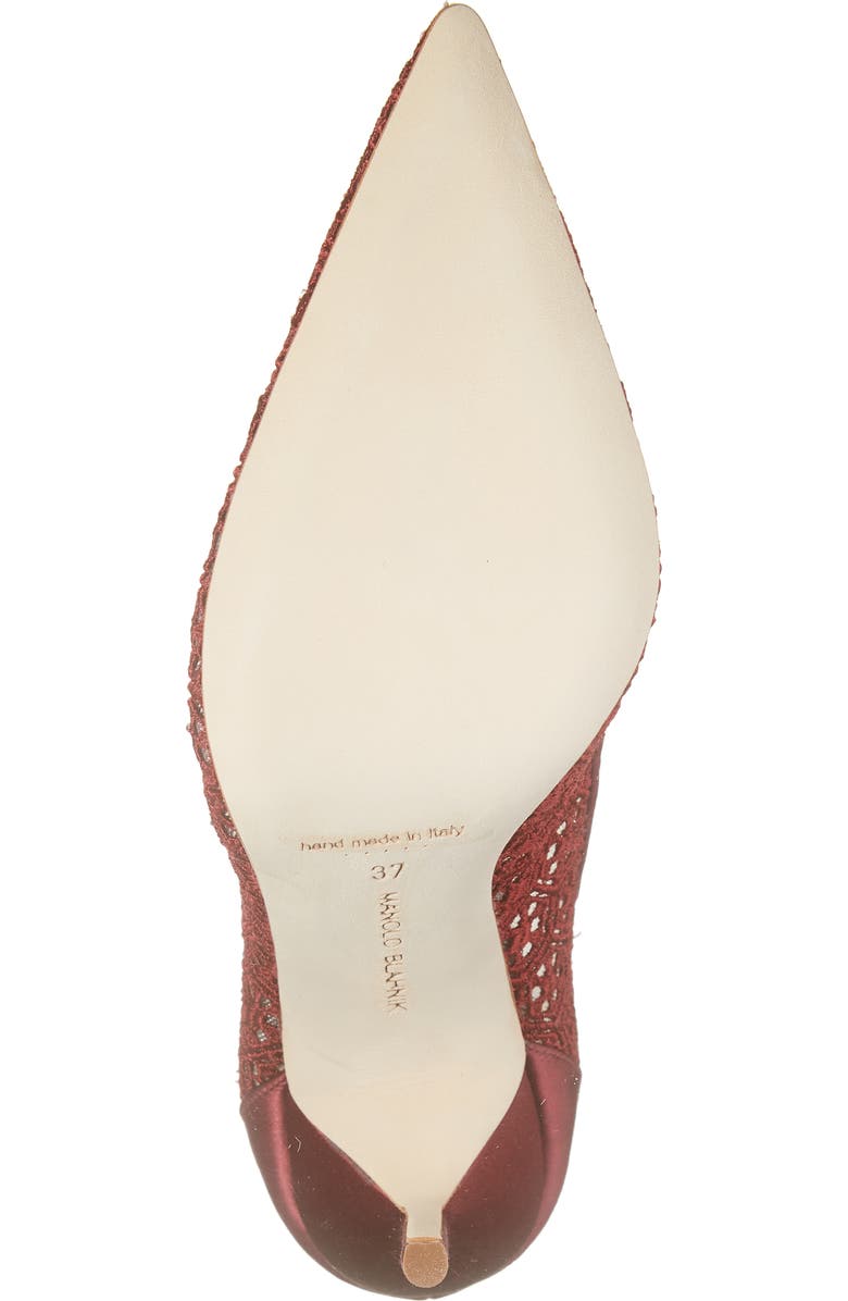 Manolo Blahnik BB Pointed Toe Lace Pump, Alternate, color,