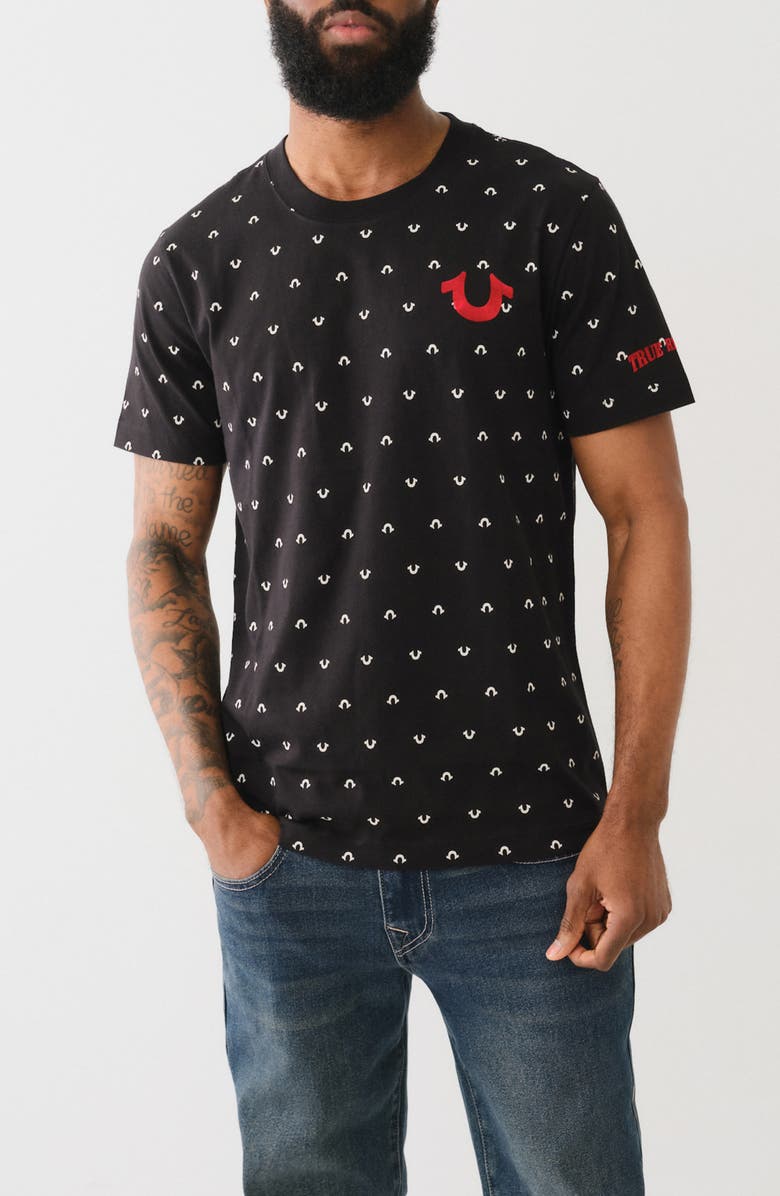 True Religion Mini Horse Shoe Cotton Graphic T-Shirt, Main, color,