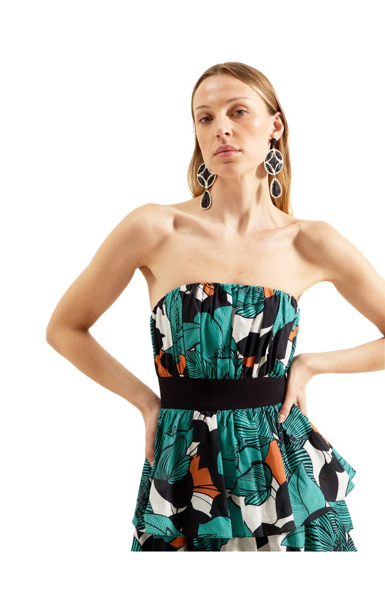 Ro&Zo Claudia Print Tiered Dress, Alternate, color, Multi