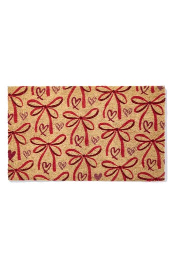 Entryways Ribbon Bows Doormat In Red