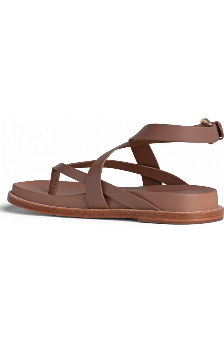 Allegra James Elise Leather Flat Sandal, Alternate, color,