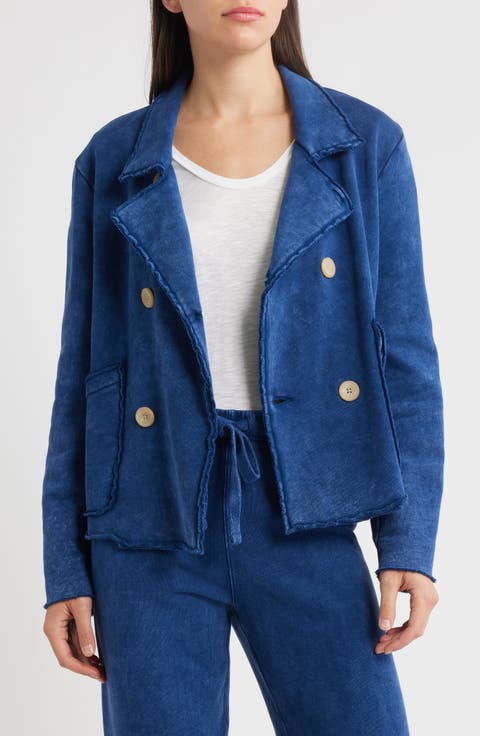 Mini Belfast Crop Knit Peacoat