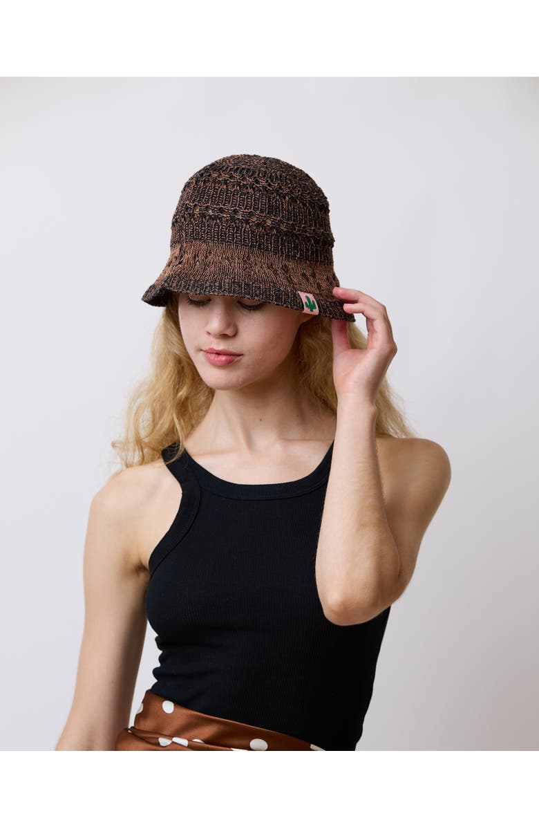 Lost Pattern "Cactus" Crochet Bucket Hat, Alternate, color, Toasted Cocoa