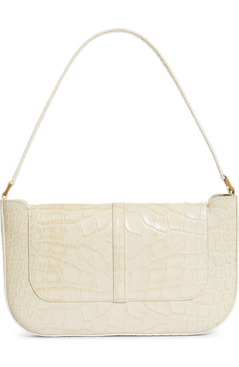 By Far Miranda Croc Embossed Leather Bag, Alternate, color,