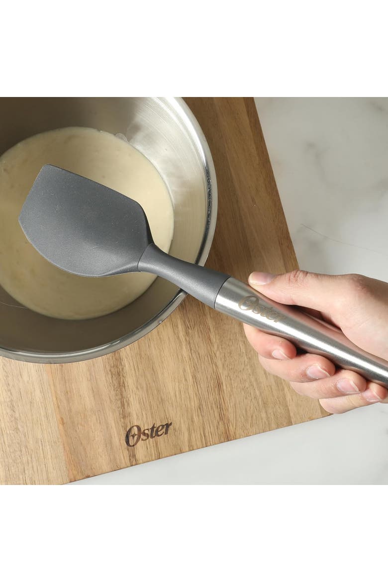 11 Inch Silicone Turner Spatula Stainless Steel Handle, Alternate, color, Silver