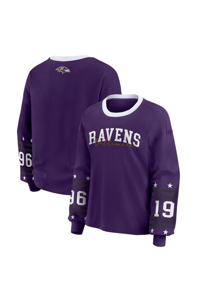 WEAR by Erin Andrews Women's WEAR by Erin Andrews Purple Baltimore Ravens Sport Long-Sleeve T-Shirt, Main, color, Purple