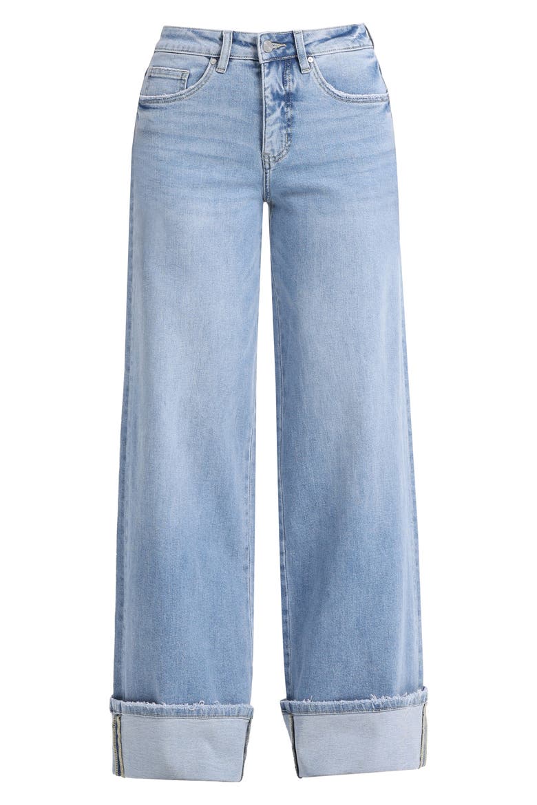 Mid Rise Super Wide Leg Jeans, Alternate, color, LAGOON