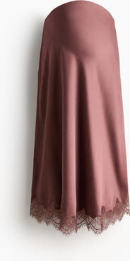 H&M Mama Lace-trimmed Slip Skirt
