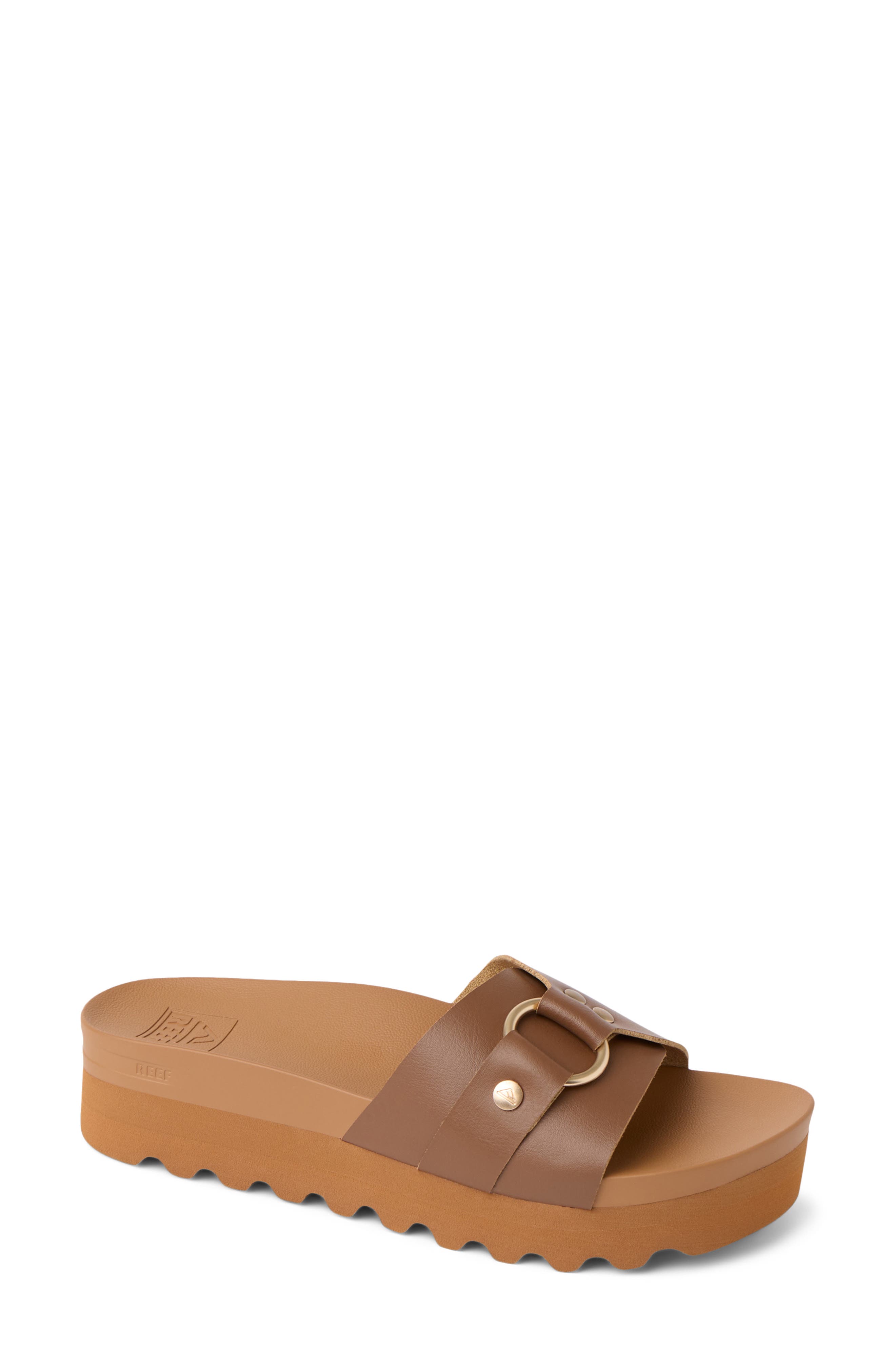 Reef Vista Sadie Platform Sandal, Main, color, Chocolate