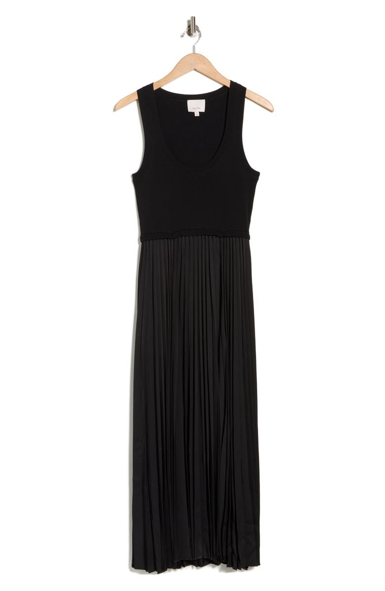 Cinq à Sept Parma Pleated Midi Dress, Main, color, Black