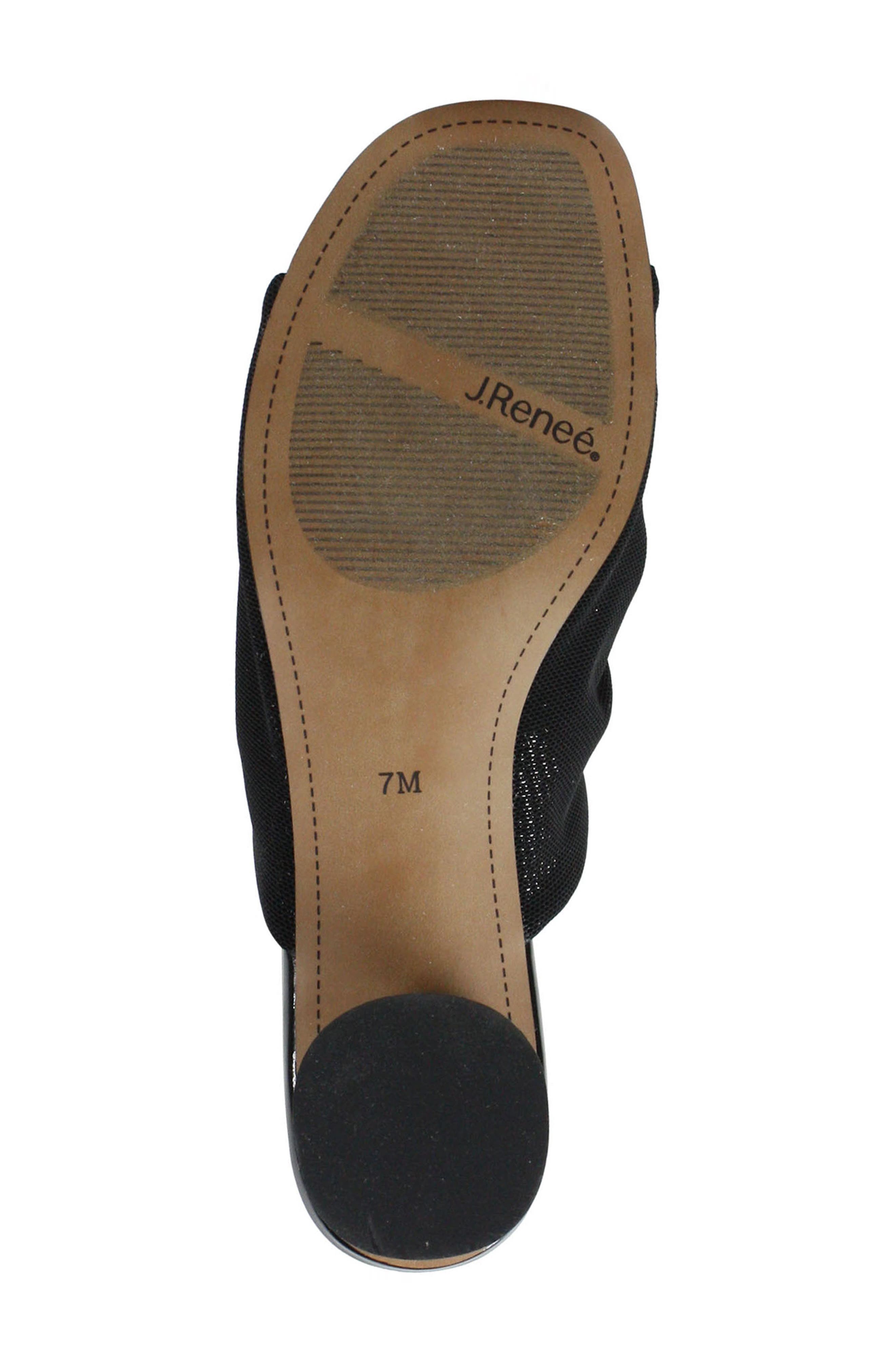 J. Reneé Banan Block Heel Sandal, Alternate, color, Black Stretch Fabric