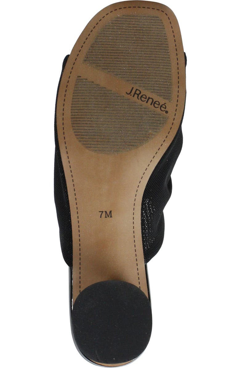 J. Reneé Banan Block Heel Sandal, Alternate, color, Black Stretch Fabric