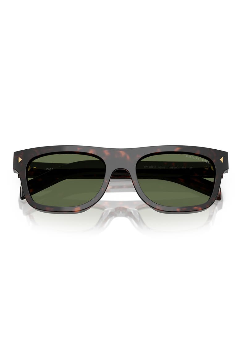 55mm Polarized Pillow Sunglasses, Alternate, color, BROWN TORTOISE