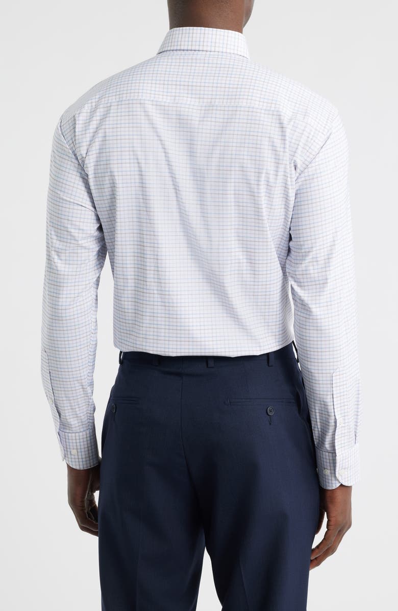 Peter Millar Rommel Check Performance Twill Button-Down Shirt, Alternate, color, Cloudy Blue