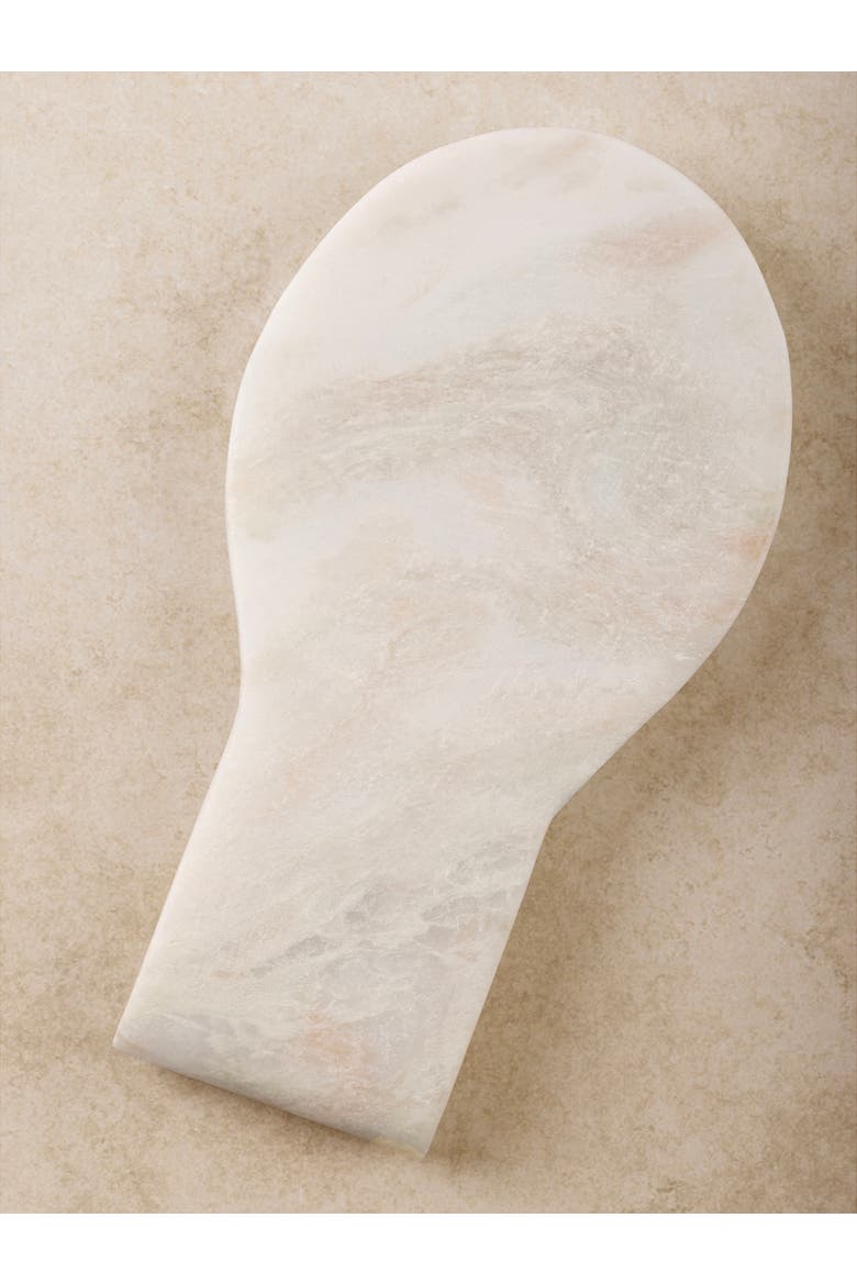 Machu Picchu Onyx Spoon Rest, Main, color, Ivory White