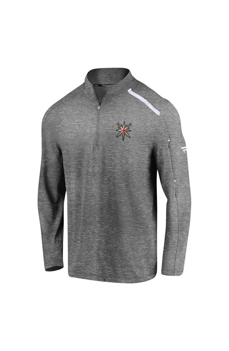 FANATICS Men's Fanatics Branded Heathered Gray Vegas Golden Knights Special Edition Quarter-Zip Jacket, Alternate, color, 