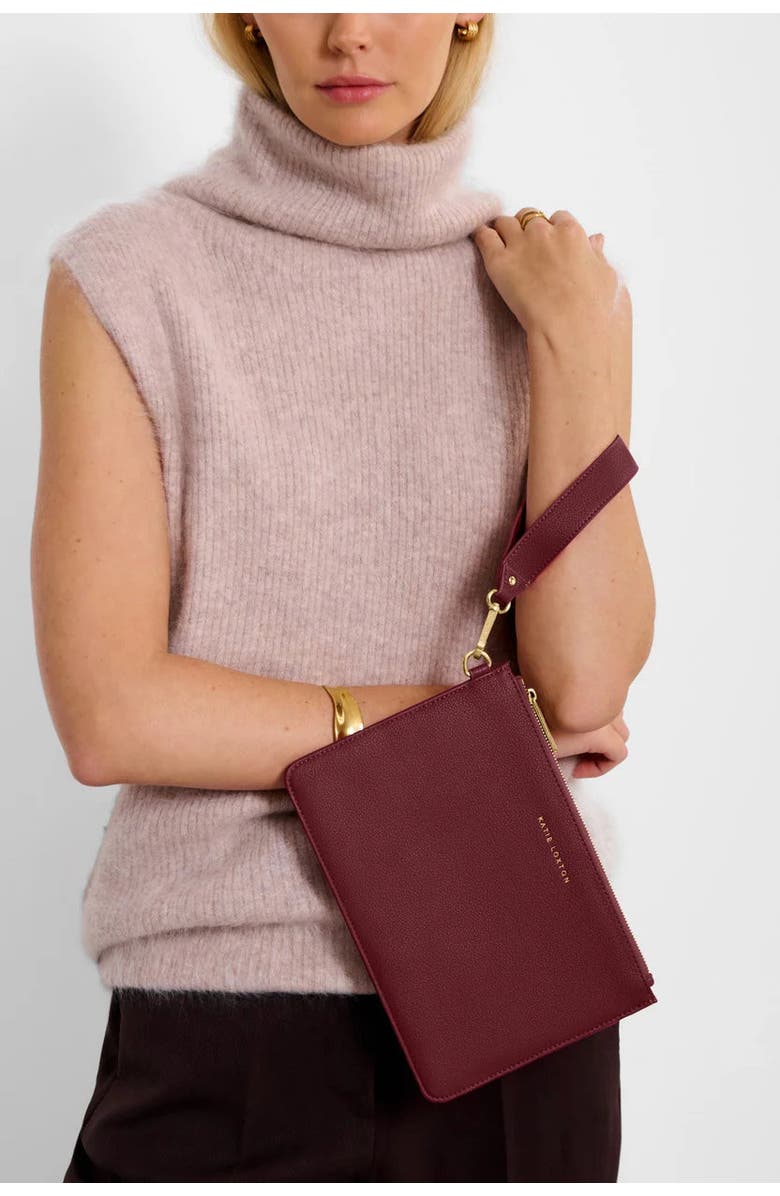Katie Loxton Hallie Wristlet Pouch in Cherry, Alternate, color, Cherry
