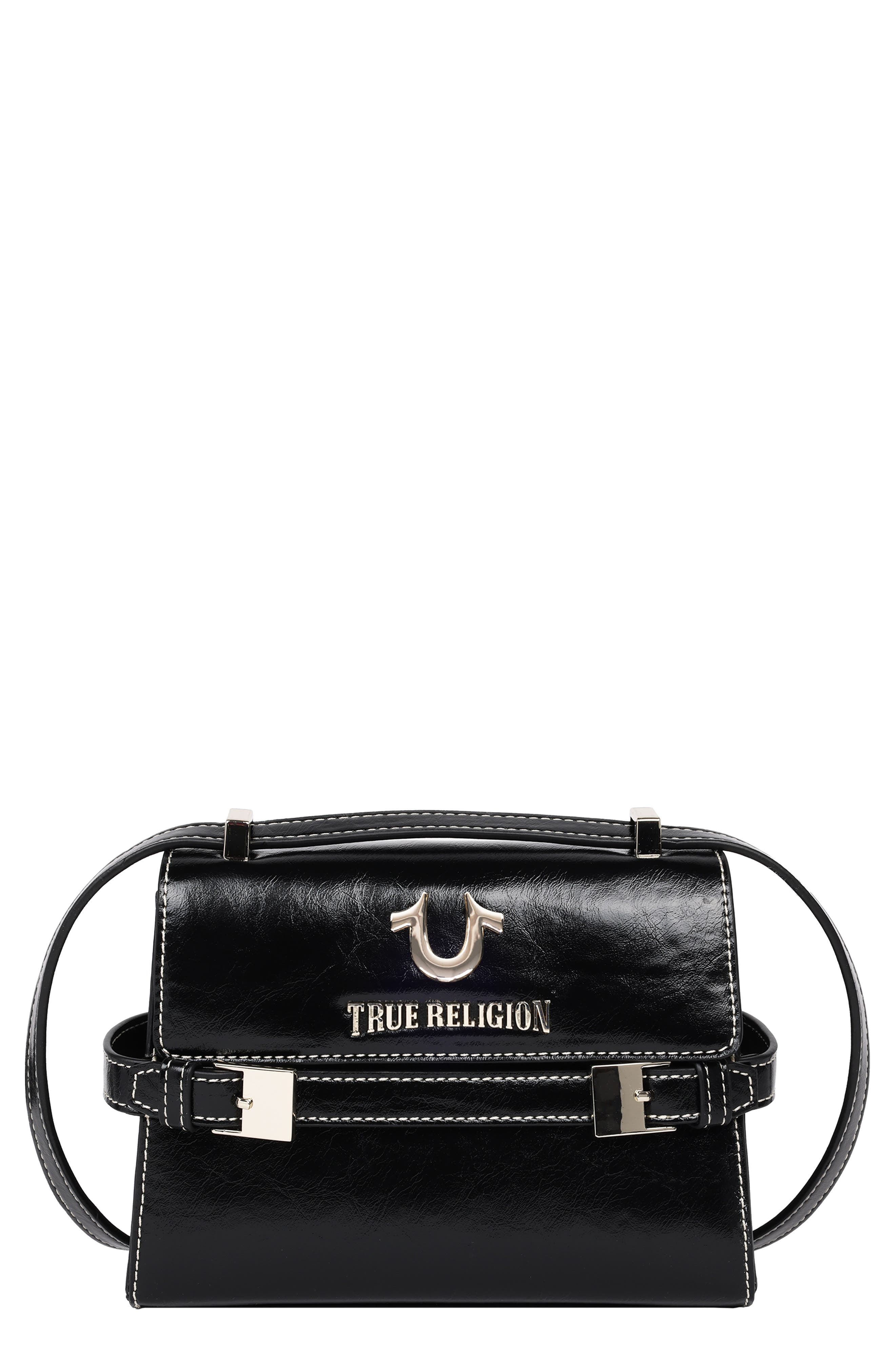True Religion Buckle Tab Flap Crossbody Bag
