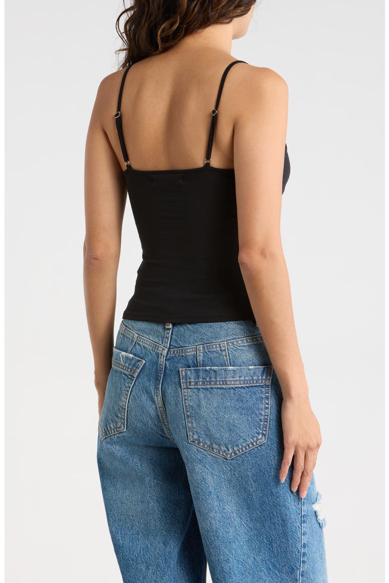Emma Lace Trim Camisole, Alternate, color, BLACK