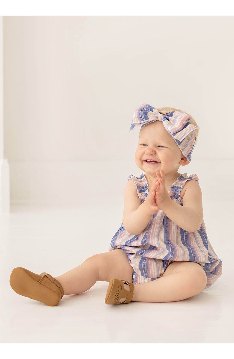 Mabel + Honey Riley Rose Baby Romper, Alternate, color, Purple