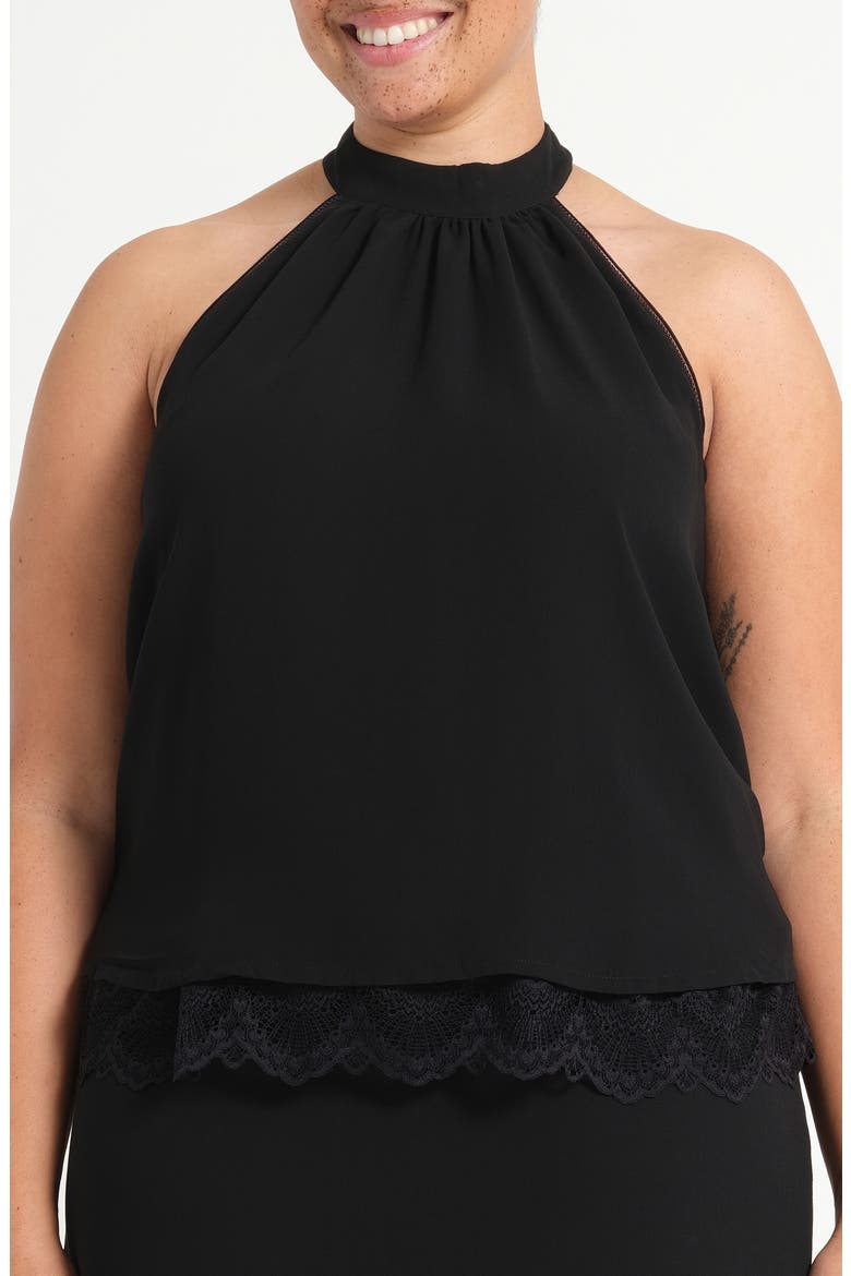 Kali Halter Neck Shell, Main, color, BLACK