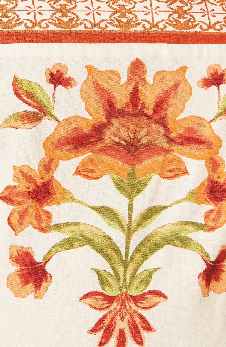 FLYING TOMATO Floral Ruffle Strap Cotton Sundress, Alternate, color, Ivory