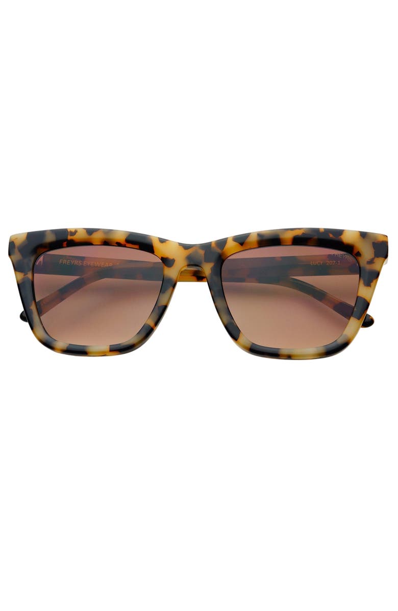 FREYRS Eyewear Lucy Square Sunglasses, Main, color, Milky Tortoise