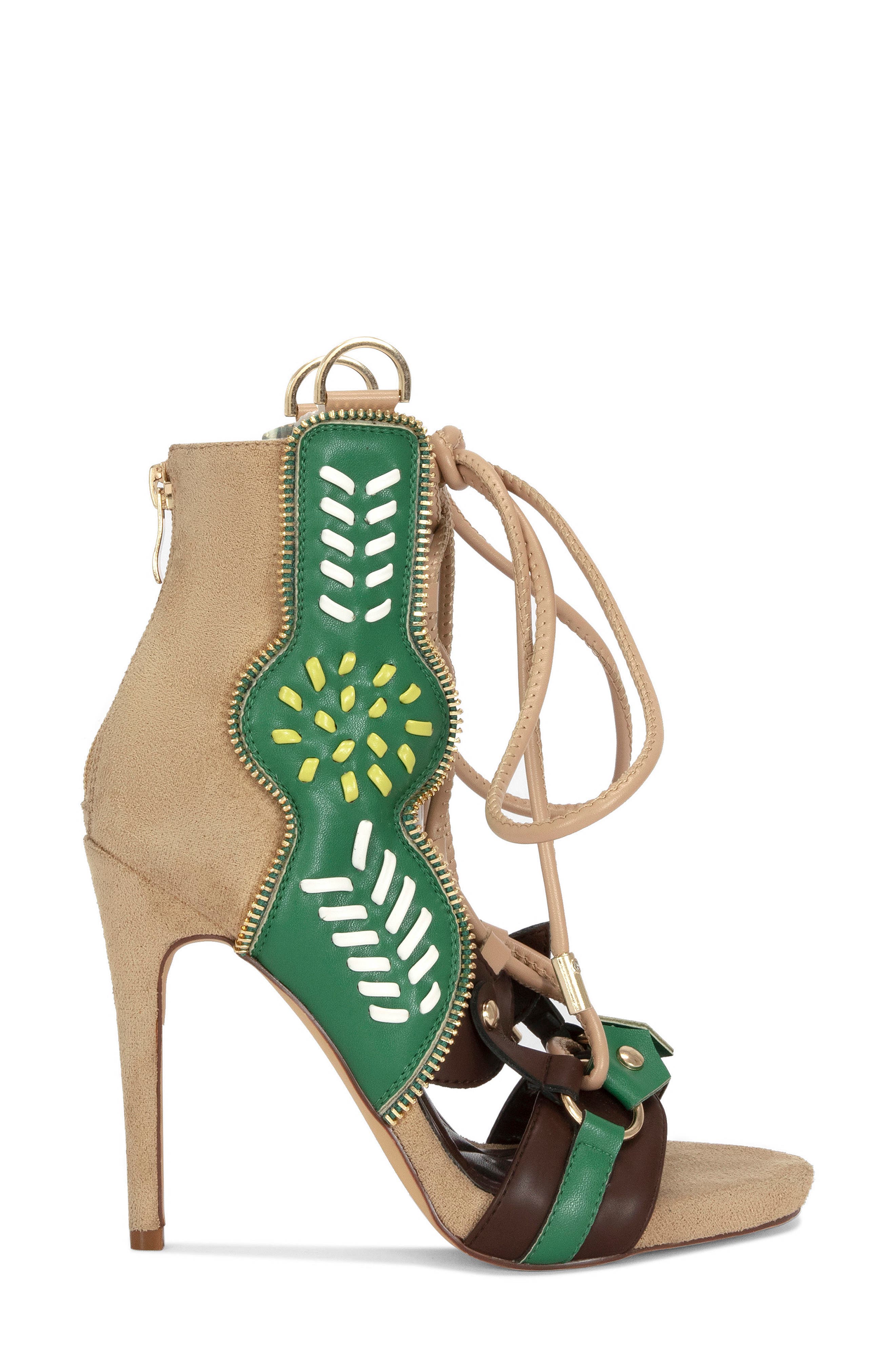 Shainia Sandal, Alternate, color, GREEN MULTI