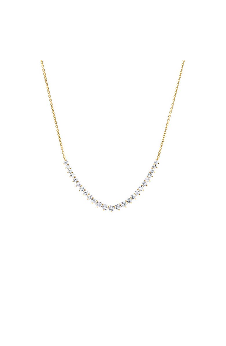 BY ADINA EDEN CZ Curved Tennis Bar Pendant Necklace, Main, color, 