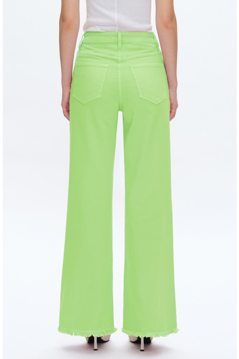 High Waist Wide Leg Jeans, Alternate, color, GREEN