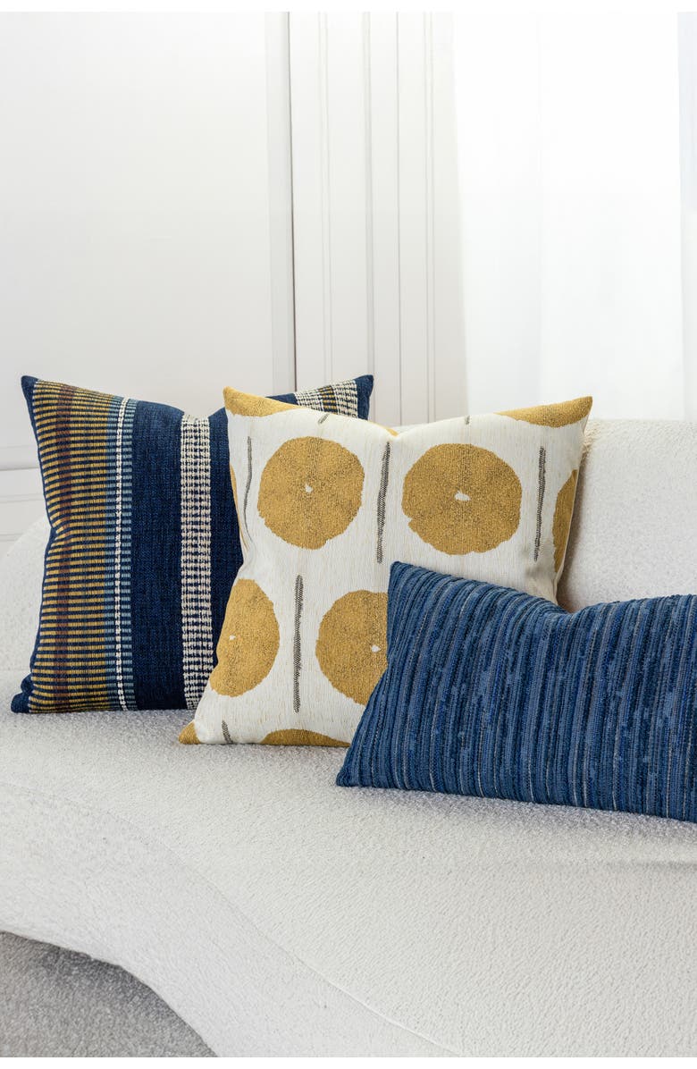 Elaine Smith Solstice Jacquard Indoor & Outdoor Woven Accent Pillow, Alternate, color, Gold