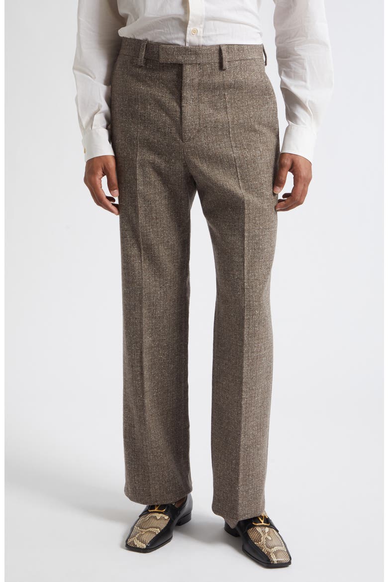 Straight Leg Trousers, Main, color, GREY MULTI