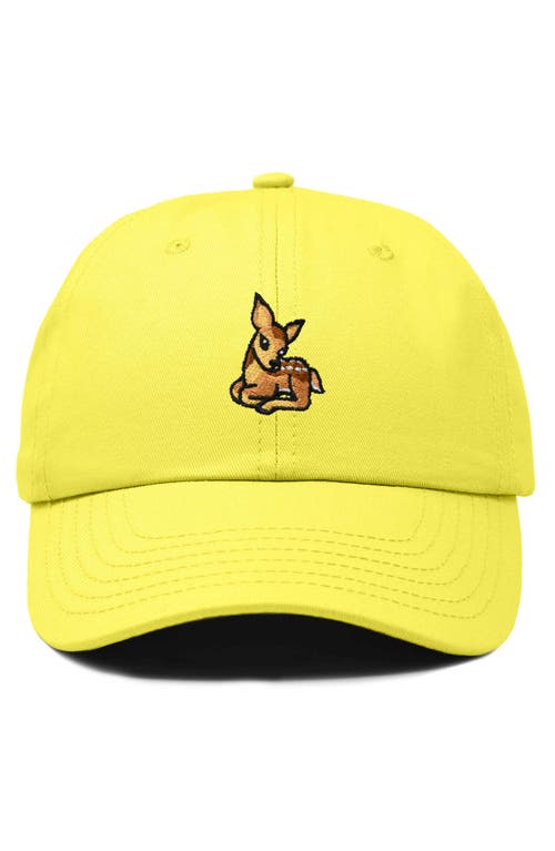 Dalix Fawn Embroidered Outdoor Cap In Yellow
