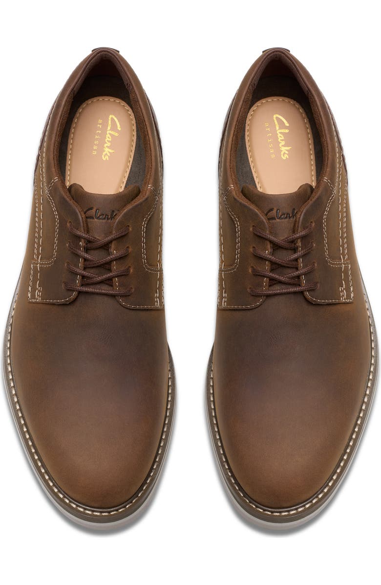Clarks<sup>®</sup> Monahan Plain Toe Oxford, Alternate, color, Beeswax Leather