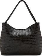 MANGO Braided Leather Bucket Bag