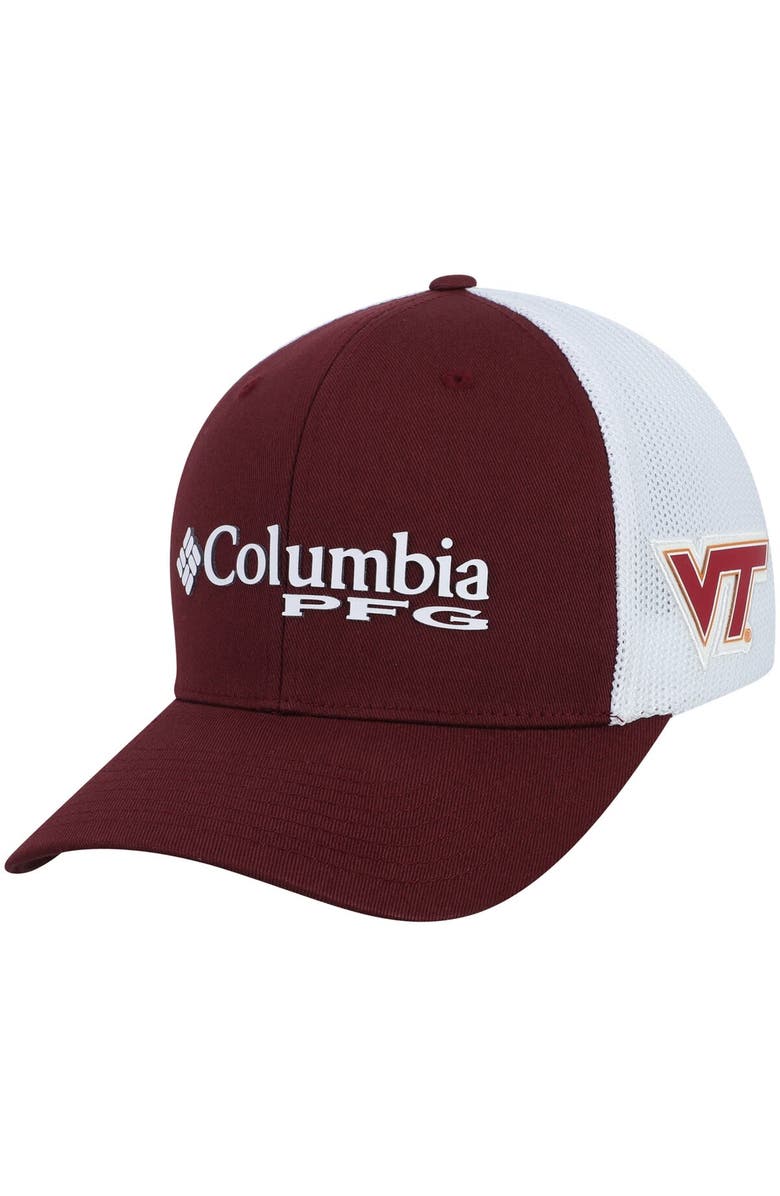 Columbia Men's Columbia Maroon Virginia Tech Hokies Collegiate PFG Flex Hat, Main, color, Maroon
