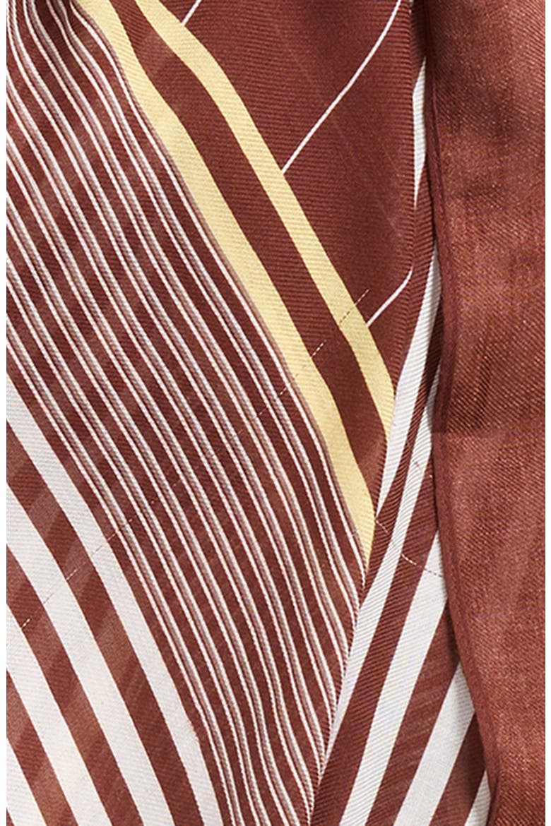 Pinstripe Square Scarf, Alternate, color, DEEP PLUM