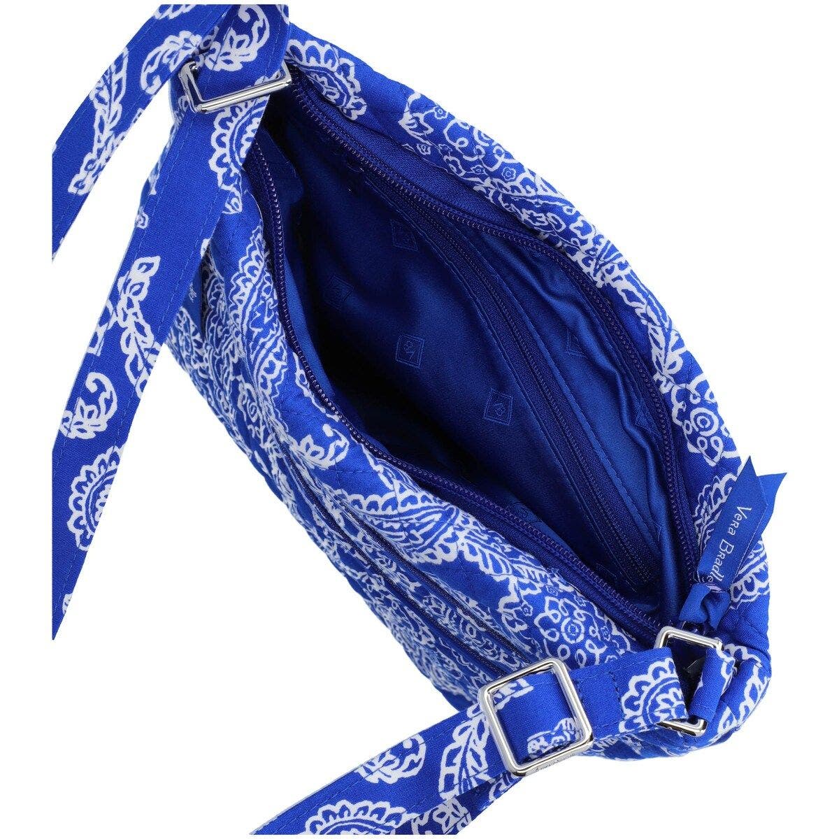 VERA BRADLEY Women's Vera Bradley Royal Florida Gators Iconic Triple-Zip Bandana Hipster Crossbody Purse, Alternate, color, Royal