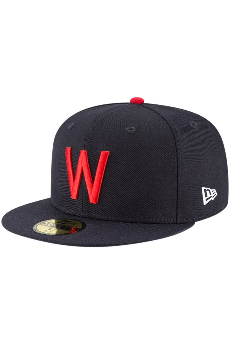 Men's New Era Navy Washington Senators Cooperstown Collection Wool 59FIFTY Fitted Hat, Alternate, color, Navy
